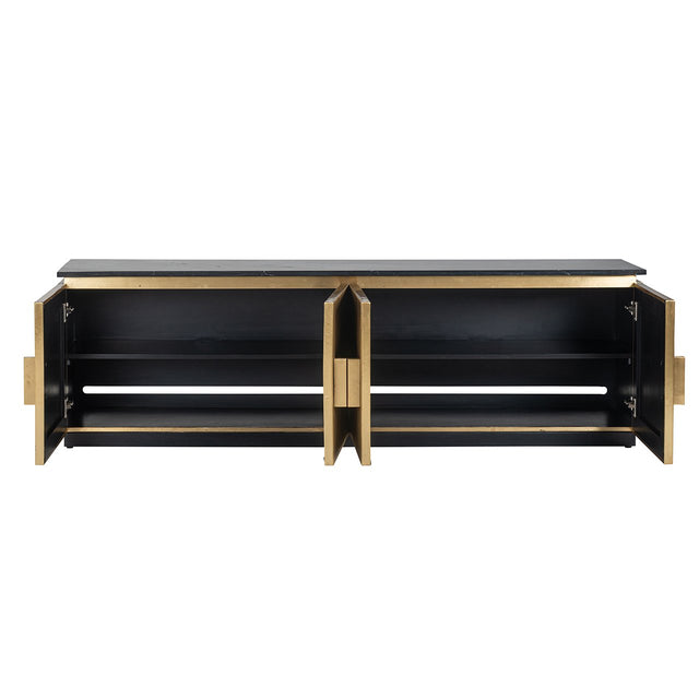 TV-dressoir Ironville 4-deuren (Gold) van Richmond Interiors – Luxe comfort op maat van PureWonen. Vraag naar de beste prijs.
