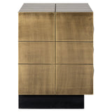 Nachtkast Collada 3-laden (Brushed Gold) van Richmond Interiors – Luxe comfort op maat van PureWonen. Vraag naar de beste prijs.