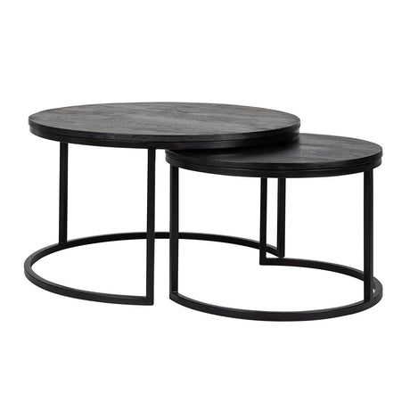 Salontafel Catana set van 2  (Black) van Richmond Interiors – Luxe comfort op maat van PureWonen. Vraag naar de beste prijs.