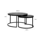 Salontafel Catana set van 2  (Black) van Richmond Interiors – Luxe comfort op maat van PureWonen. Vraag naar de beste prijs.