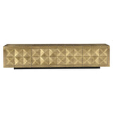 TV-dressoir Collada 4-doors (Brushed Gold) van Richmond Interiors – Luxe comfort op maat van PureWonen. Vraag naar de beste prijs.