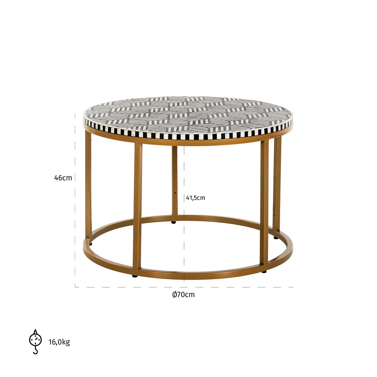 Salontafel Bliss 70Ø van Richmond Interiors – Luxe comfort op maat van PureWonen. Vraag naar de beste prijs.