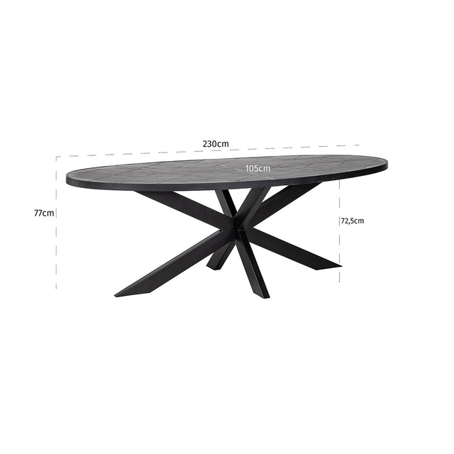 Eettafel Scotch 230 ovaal van Richmond Interiors – Luxe comfort op maat van PureWonen. Vraag naar de beste prijs.