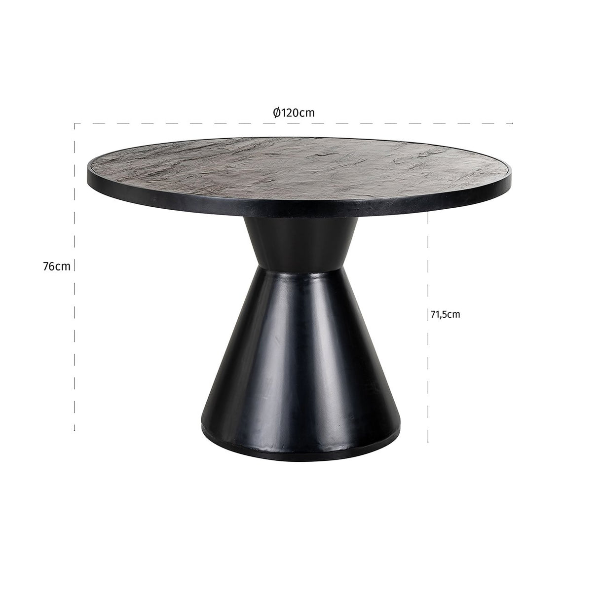 Eettafel Russel 120Ø van Richmond Interiors – Luxe comfort op maat van PureWonen. Vraag naar de beste prijs.