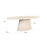 Eettafel Clayton 220 (Beige) van Richmond Interiors – Luxe comfort op maat van PureWonen. Vraag naar de beste prijs.