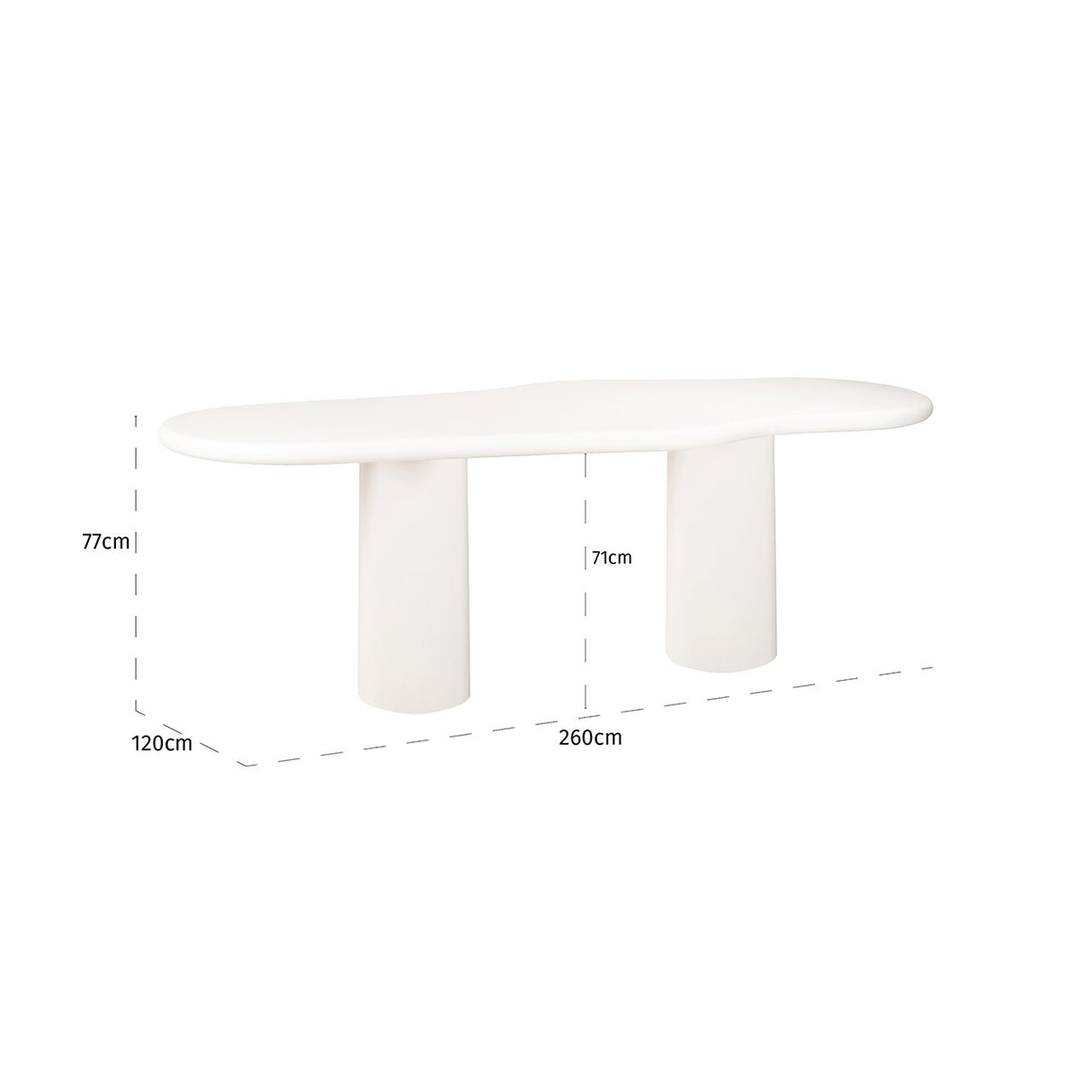Eettafel Bloomstone 260 (White) van Richmond Interiors – Luxe comfort op maat van PureWonen. Vraag naar de beste prijs.