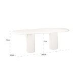 Eettafel Bloomstone 260 (White) van Richmond Interiors – Luxe comfort op maat van PureWonen. Vraag naar de beste prijs.