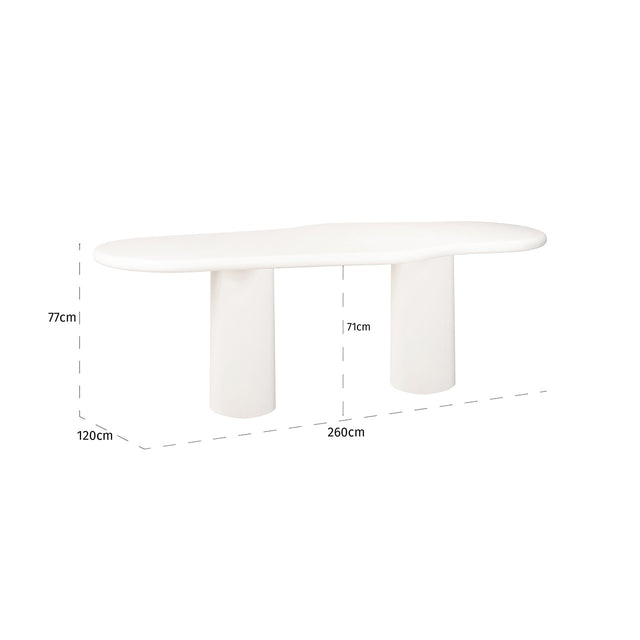 Eettafel Bloomstone 260 (White) van Richmond Interiors – Luxe comfort op maat van PureWonen. Vraag naar de beste prijs.