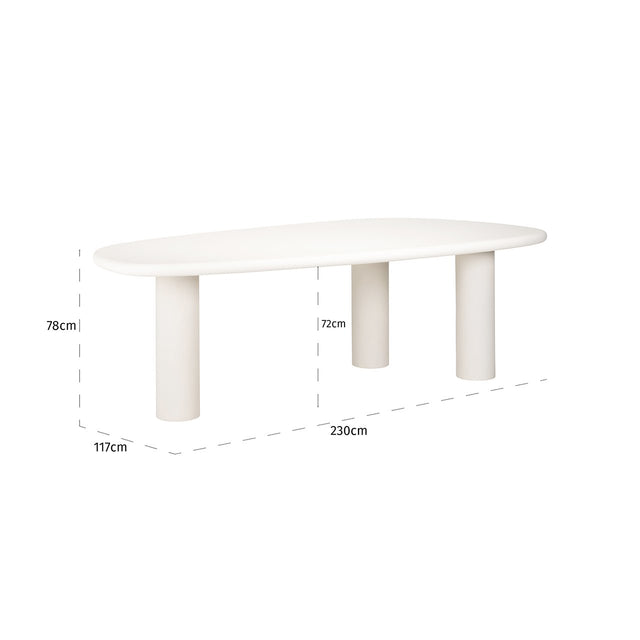 Eettafel Bloomstone (White) van Richmond Interiors – Luxe comfort op maat van PureWonen. Vraag naar de beste prijs.
