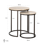Bijzettafel Avalon set van 2 (Bronze) van Richmond Interiors – Luxe comfort op maat van PureWonen. Vraag naar de beste prijs.