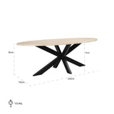 Eettafel Avalon ovaal 230 (Bronze) van Richmond Interiors – Luxe comfort op maat van PureWonen. Vraag naar de beste prijs.