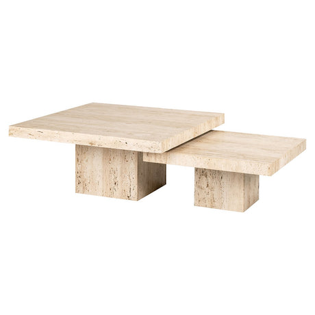 Salontafel La Cantera vierkant set van 2 (Beige) van Richmond Interiors – Luxe comfort op maat van PureWonen. Vraag naar de beste prijs.