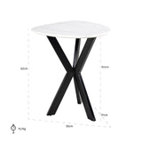 Bijzettafel Trocadero wit (Black/white) van Richmond Interiors – Luxe comfort op maat van PureWonen. Vraag naar de beste prijs.