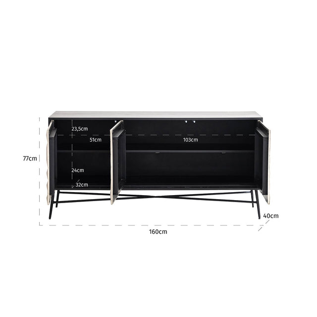 Dressoir Tetro Gold van Richmond Interiors – Luxe comfort op maat van PureWonen. Vraag naar de beste prijs.