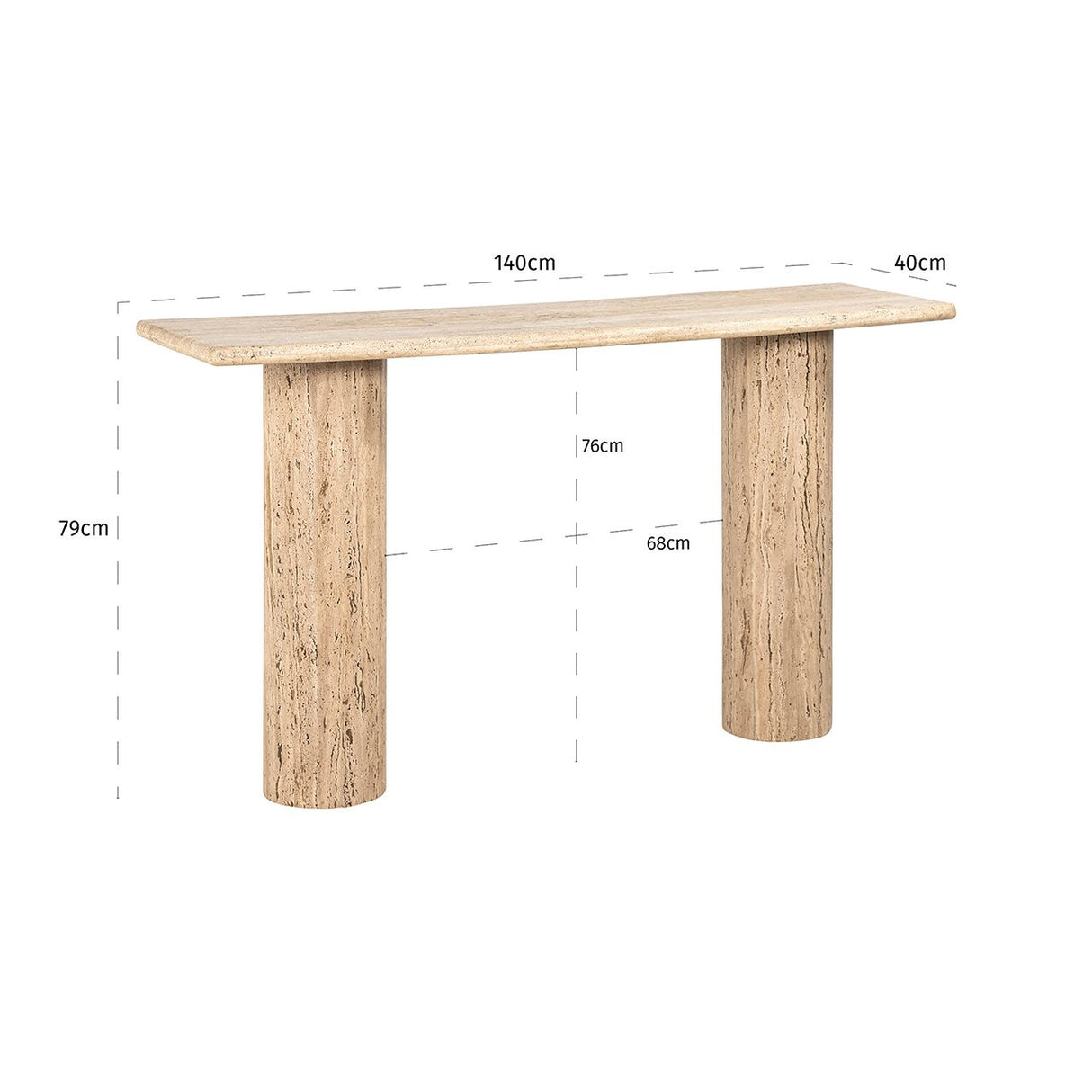 Wandtafel Hampton 140 (Sand) van Richmond Interiors – Luxe comfort op maat van PureWonen. Vraag naar de beste prijs.
