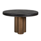Eettafel Macaron 130Ø (Black rustic) van Richmond Interiors – Luxe comfort op maat van PureWonen. Vraag naar de beste prijs.