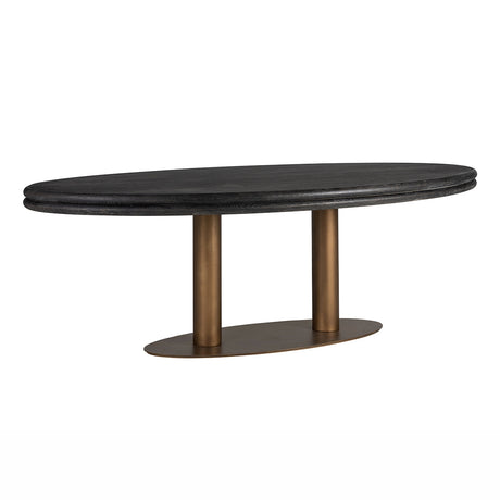 Eettafel Macaron ovaal 235 (Black rustic) van Richmond Interiors – Luxe comfort op maat van PureWonen. Vraag naar de beste prijs.