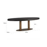 Eettafel Macaron ovaal 235 (Black rustic) van Richmond Interiors – Luxe comfort op maat van PureWonen. Vraag naar de beste prijs.