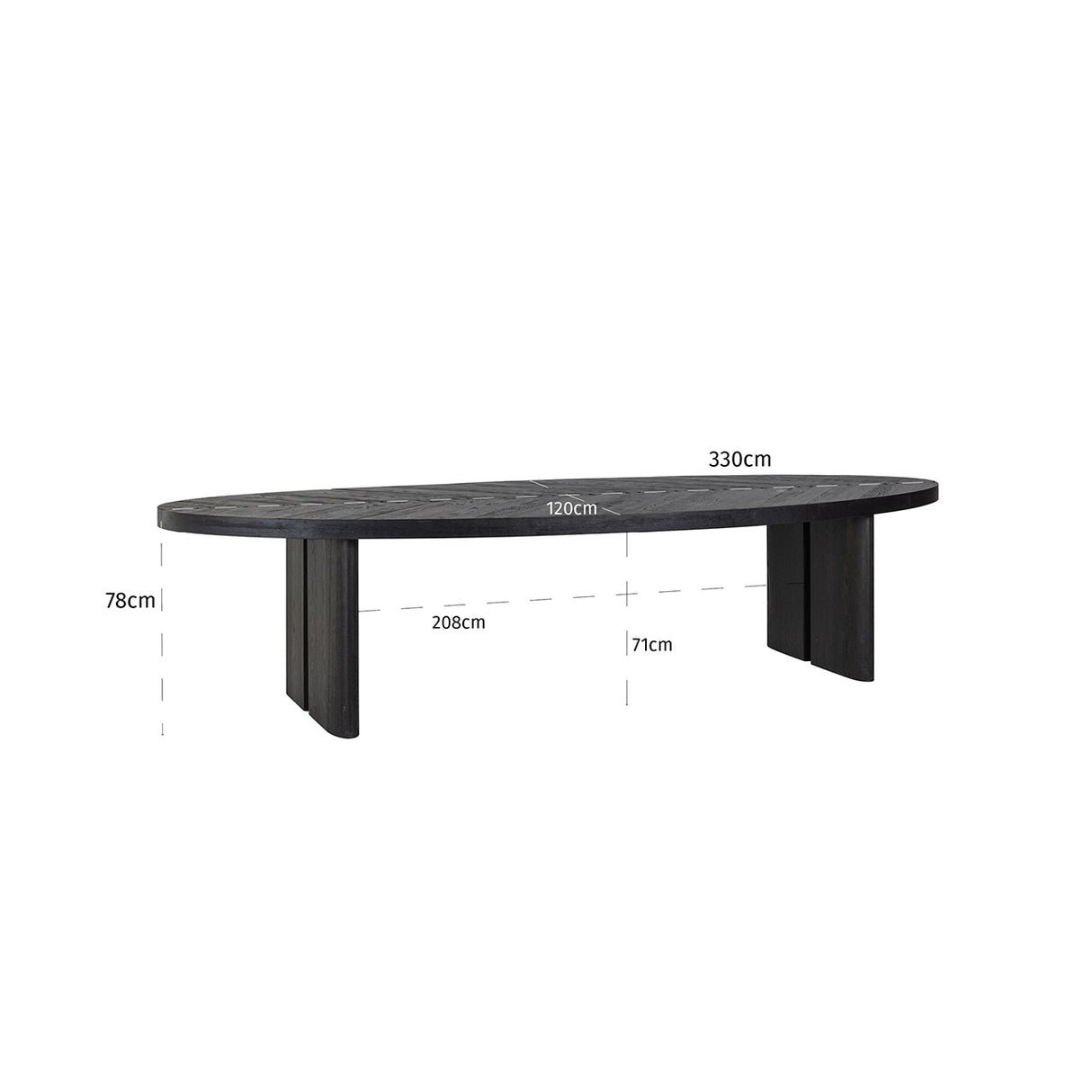 Eettafel Lilly 330 ovaal (Dark coffee) van Richmond Interiors – Luxe comfort op maat van PureWonen. Vraag naar de beste prijs.