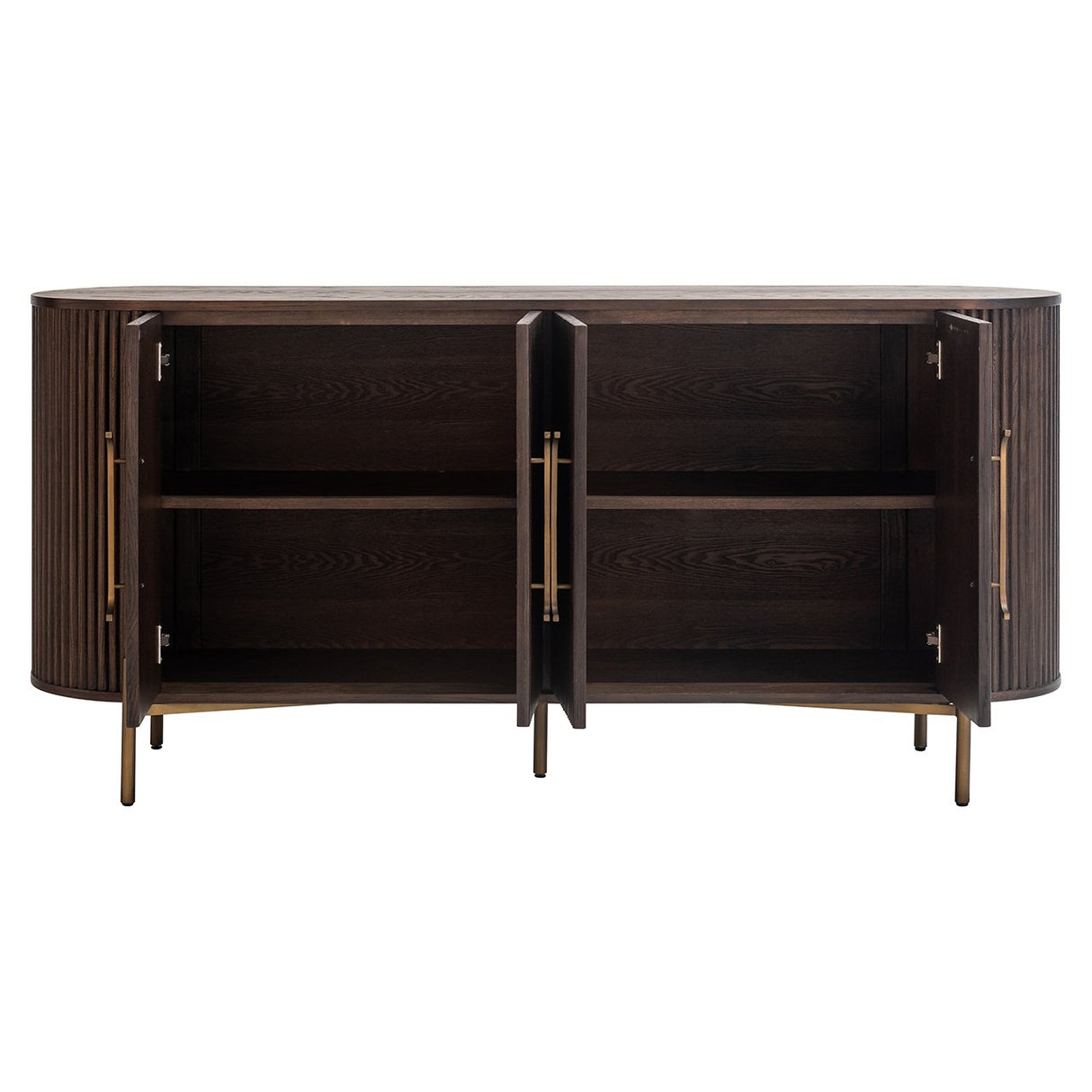 Dressoir luxor 4-deurs (Brown) van Richmond Interiors – Luxe comfort op maat van PureWonen. Vraag naar de beste prijs.