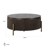 Salontafel Luxor 95Ø (Brown) van Richmond Interiors – Luxe comfort op maat van PureWonen. Vraag naar de beste prijs.
