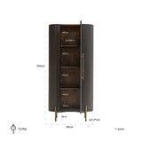 Wandkast Luxor 1-deur (Brown) van Richmond Interiors – Luxe comfort op maat van PureWonen. Vraag naar de beste prijs.