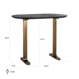 Bartafel Revelin ovaal (Black/gold) van Richmond Interiors – Luxe comfort op maat van PureWonen. Vraag naar de beste prijs.