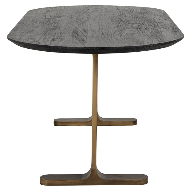 Eettafel Revelin 200 (Black/gold) van Richmond Interiors – Luxe comfort op maat van PureWonen. Vraag naar de beste prijs.
