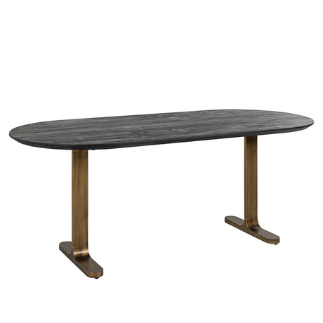 Eettafel Revelin 235 (Black/gold) van Richmond Interiors – Luxe comfort op maat van PureWonen. Vraag naar de beste prijs.