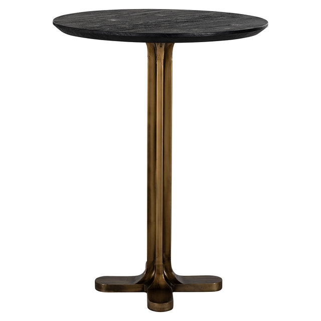 Bartafel Revelin 80 rond (Black/gold) van Richmond Interiors – Luxe comfort op maat van PureWonen. Vraag naar de beste prijs.