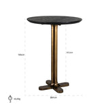 Bartafel Revelin 80 rond (Black/gold) van Richmond Interiors – Luxe comfort op maat van PureWonen. Vraag naar de beste prijs.