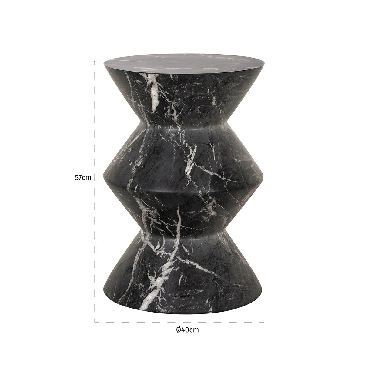 Bijzettafel Bosco faux zwart marmer (Black) van Richmond Interiors – Luxe comfort op maat van PureWonen. Vraag naar de beste prijs.
