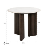 Bijzettafel Mayfield 55Ø (White) van Richmond Interiors – Luxe comfort op maat van PureWonen. Vraag naar de beste prijs.