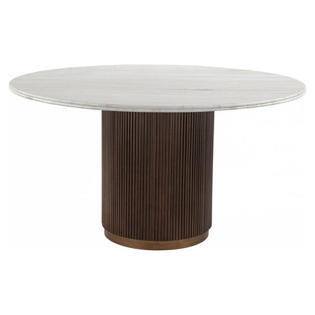 Eettafel Mayfield 140Ø (Brown) van Richmond Interiors – Luxe comfort op maat van PureWonen. Vraag naar de beste prijs.