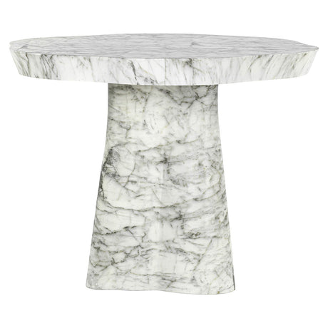 Eettafel Rockyard 100Ø faux wit marmer indoor/outdoor (White) van Richmond Interiors – Luxe comfort op maat van PureWonen. Vraag naar de beste prijs.