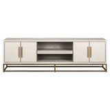TV-meubel Whitebone brass 4-deuren 200 (Verona Grey) van Richmond Interiors – Luxe comfort op maat van PureWonen. Vraag naar de beste prijs.