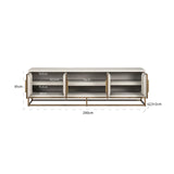 TV-meubel Whitebone brass 4-deuren 200 (Verona Grey) van Richmond Interiors – Luxe comfort op maat van PureWonen. Vraag naar de beste prijs.