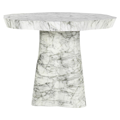 Eettafel Rockyard 140Ø faux wit marmer indoor/outdoor (White) van Richmond Interiors – Luxe comfort op maat van PureWonen. Vraag naar de beste prijs.