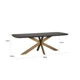 Eettafel Cambon 280 deens ovaal (Dark coffee) van Richmond Interiors – Luxe comfort op maat van PureWonen. Vraag naar de beste prijs.