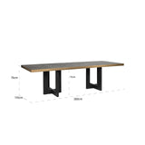 Eettafel Cambon 280 (Dark coffee) van Richmond Interiors – Luxe comfort op maat van PureWonen. Vraag naar de beste prijs.