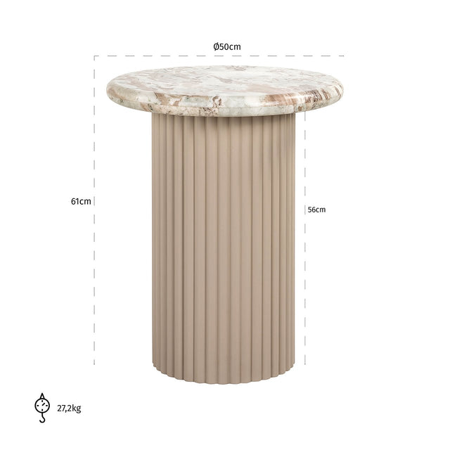Bijzettafel Coronel (Beige) van Richmond Interiors – Luxe comfort op maat van PureWonen. Vraag naar de beste prijs.