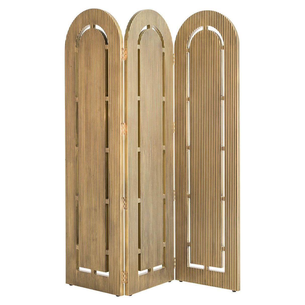 Kamerscherm Macallen brass finish painted (Brushed Gold) van Richmond Interiors – Luxe comfort op maat van PureWonen. Vraag naar de beste prijs.