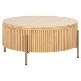 Salontafel Belfort 85Ø (Natural oak) van Richmond Interiors – Luxe comfort op maat van PureWonen. Vraag naar de beste prijs.