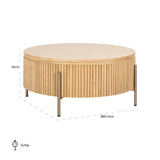 Salontafel Belfort 85Ø (Natural oak) van Richmond Interiors – Luxe comfort op maat van PureWonen. Vraag naar de beste prijs.