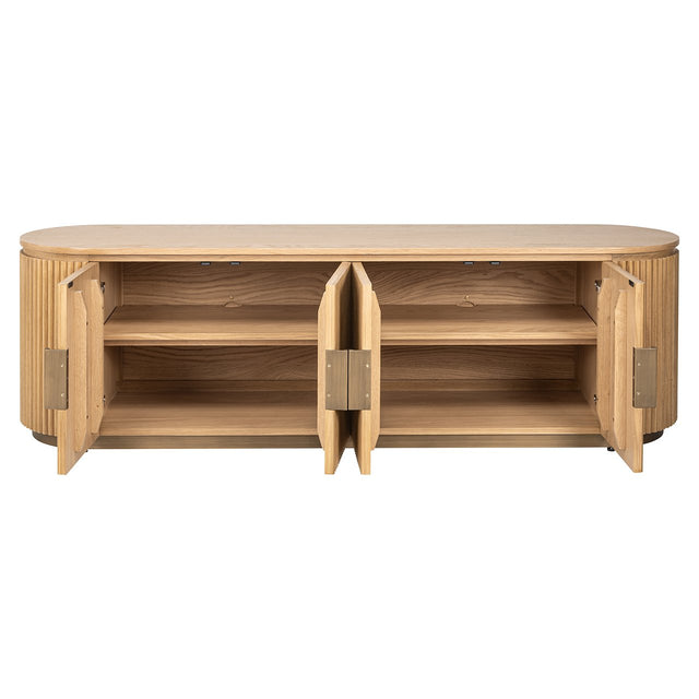 TV-meubel Belfort 4-deurs (Natural oak) van Richmond Interiors – Luxe comfort op maat van PureWonen. Vraag naar de beste prijs.