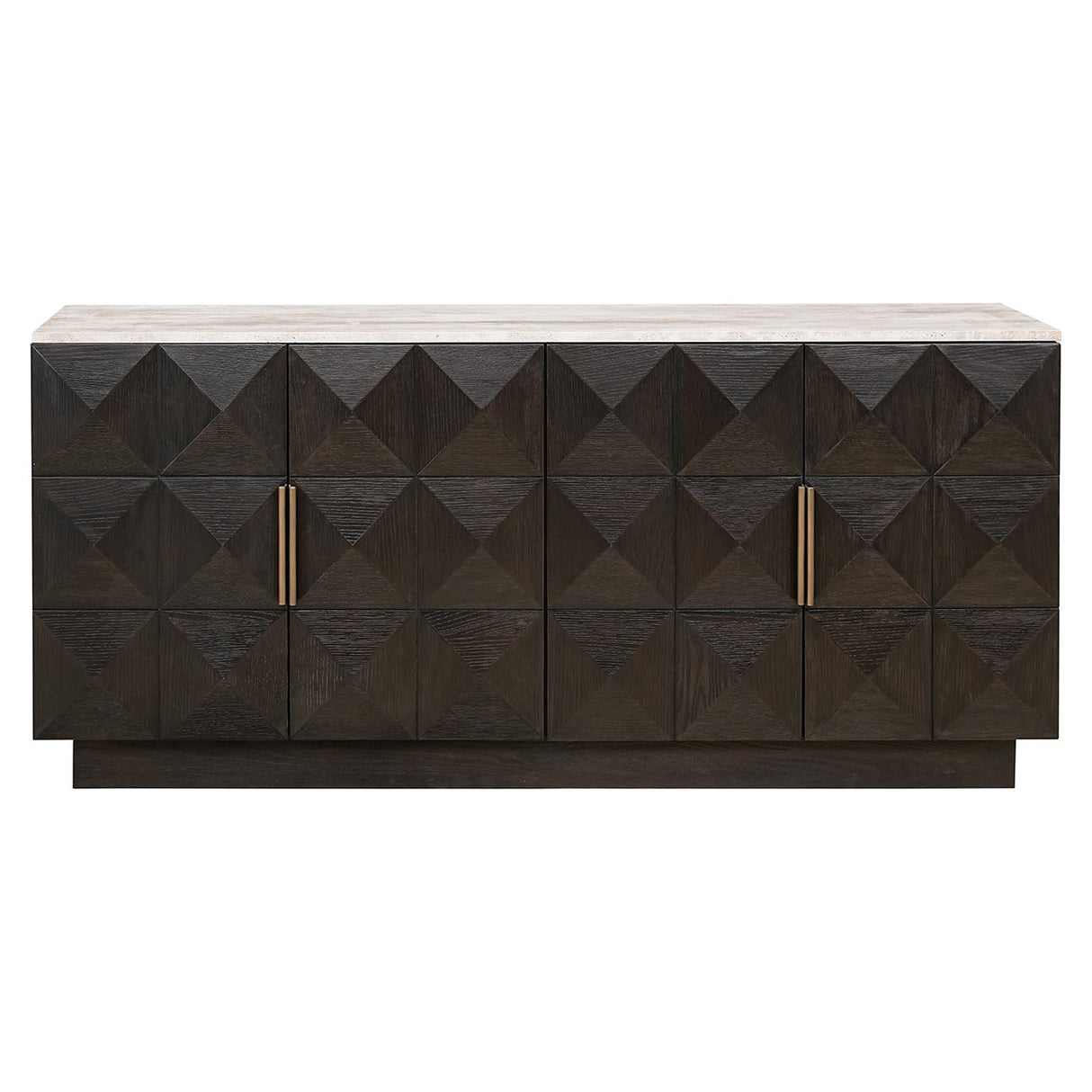 Dressoir Claremont 4-deurs (Brown) van Richmond Interiors – Luxe comfort op maat van PureWonen. Vraag naar de beste prijs.