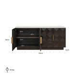 Dressoir Claremont 4-deurs (Brown) van Richmond Interiors – Luxe comfort op maat van PureWonen. Vraag naar de beste prijs.