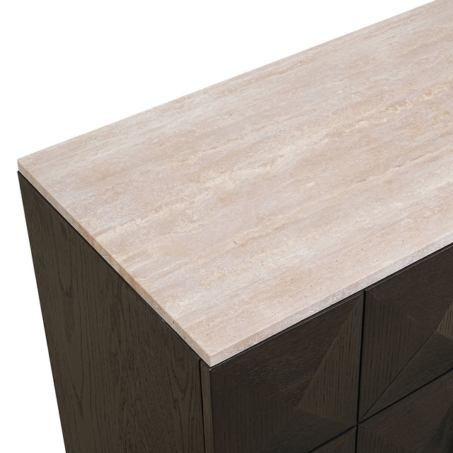 Dressoir Claremont 4-deurs (Brown) van Richmond Interiors – Luxe comfort op maat van PureWonen. Vraag naar de beste prijs.
