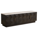 Tv-dressoir Claremont 4-deurs (Brown) van Richmond Interiors – Luxe comfort op maat van PureWonen. Vraag naar de beste prijs.