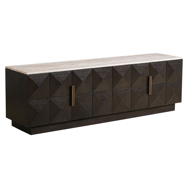 Tv-dressoir Claremont 4-deurs (Brown) van Richmond Interiors – Luxe comfort op maat van PureWonen. Vraag naar de beste prijs.